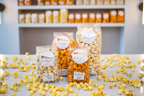 four bags of gourmet savory popcorn