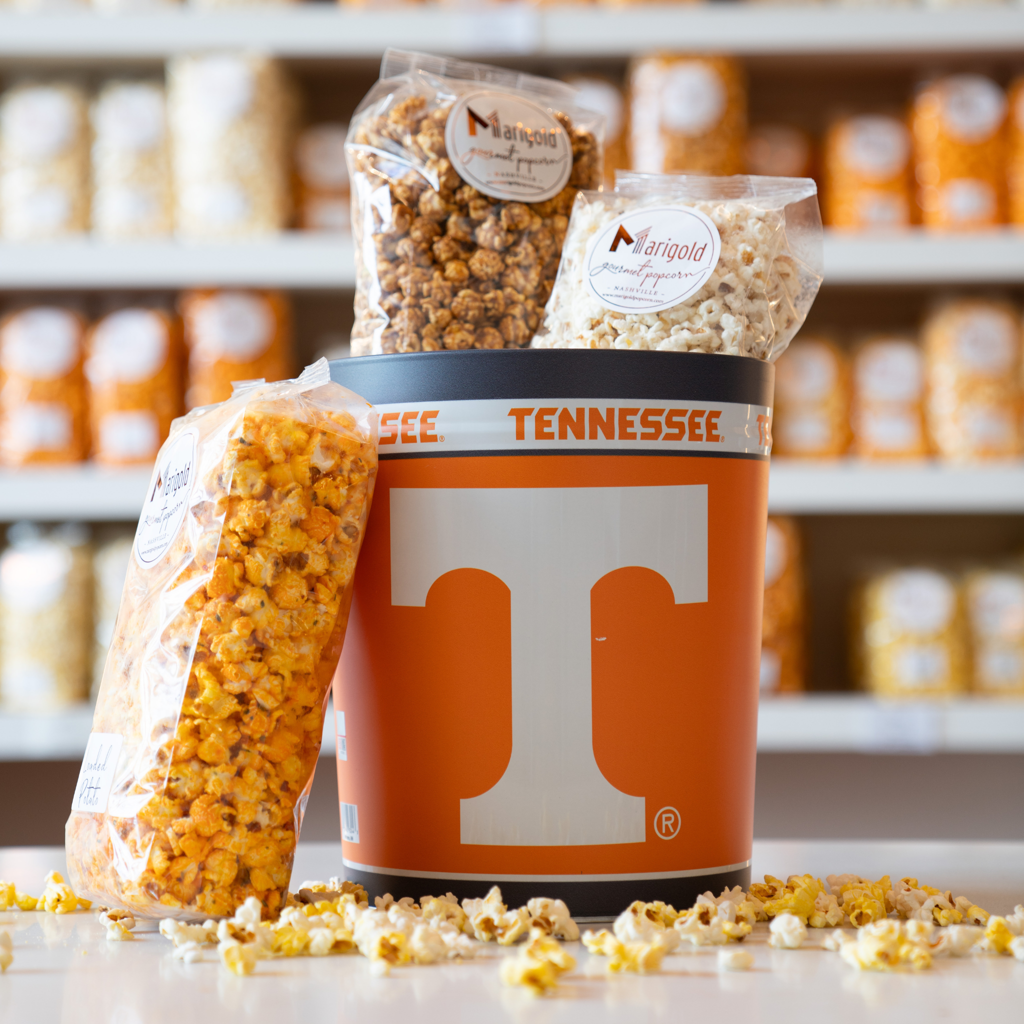 Sports Popcorn Tin (1 gallon) – Marigold Gourmet Popcorn