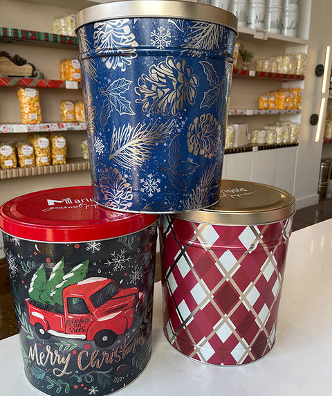 Holiday Popcorn Tins