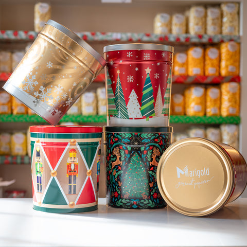 Holiday Popcorn Tins